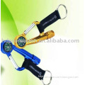 Aluminum Carabiner With LED Torch and Compass and Stripe Key Chains